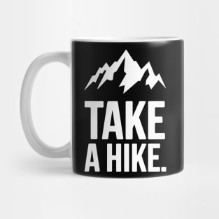 Take a Hike Minimalist Mountain Design Mug